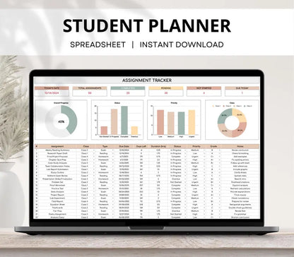 Student Planner Spreadsheet