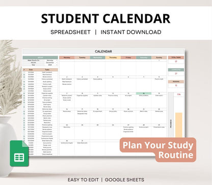 Student Planner Spreadsheet